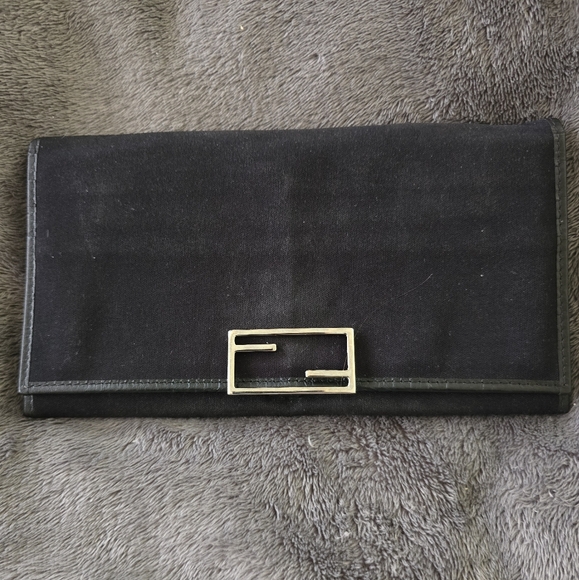 Fendi Vintage Canvas And Leather Long Wallet. VGUC - Picture 1 of 16